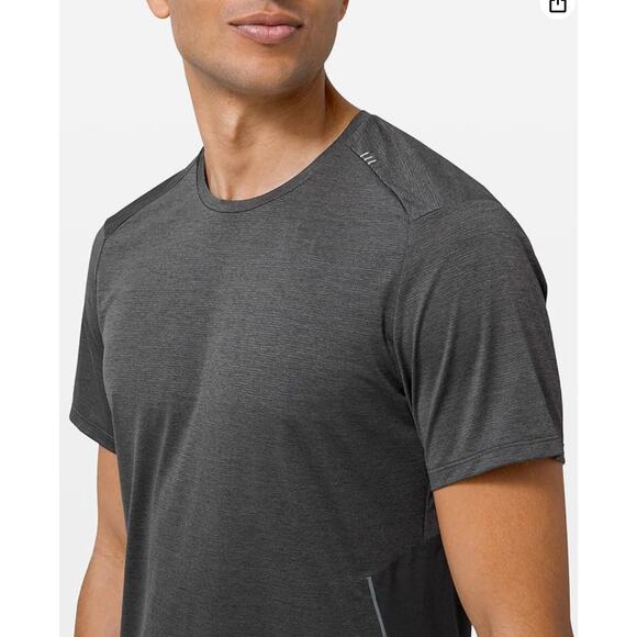Lululemon Fast and Free Short Sleeve Shirt Heathered Graphite Gray Size Medium - Picture 6 of 10